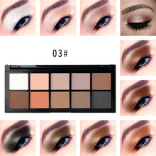 Load image into Gallery viewer, 10 Color Nude Shining Eyeshadow Palette Makeup Glitter Pigment Smoky Eye Shadow Pallete Diamond Shine Waterproof Cosmetics New