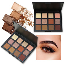 Load image into Gallery viewer, 12 Color Smoky EyeShadow Pallete Long-lasting Makeup Eye Shadow Waterproof Beauty Matte Minerals Cosmetics Set Eyeshadow Palette
