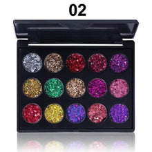 Load image into Gallery viewer, 15 Color Glitter Eye Shadow Pallete Pigment Professional Eye Makeup Palette Long-lasting Make Up Eyeshadow Palette Maquillage