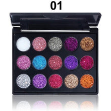 Load image into Gallery viewer, 15 Color Glitter Eye Shadow Pallete Pigment Professional Eye Makeup Palette Long-lasting Make Up Eyeshadow Palette Maquillage