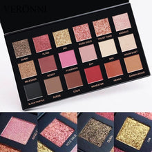 Load image into Gallery viewer, 18 Colors Eyeshadow Textured Pallete Faced Matte Pearl Makeup Eye shadow Lash Glitter Diamond Powder Eye Shadow Press PowderG522