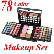 Load image into Gallery viewer, 78 Color Eyeshadow Pallete Set Make up Palette 48 Eyeshadow + 24 Lip Gloss +6 Foundation face powder/Blush Makeup Kit Cosmetics