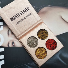 Load image into Gallery viewer, BEAUTY GLAZED Makeup Palette 4 Color Glitters Diamond Eyeshadow Palette Long-lasting Easy to Wear Shimmer Eye Shadow Pallete