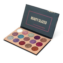 Load image into Gallery viewer, BEAUTY GLAZED Portable Eyeshadow Palette 15 Ultra Pigmented Eye Shadows Pressed Glitter Flash Powder Long Lasting Makeup Pallete