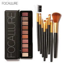 Load image into Gallery viewer, FOCALLURE Matte Eyeshadow Palette Waterproof High Pigment Shimmer Makeup Smoky Eye Shadow Pallete