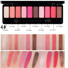 Load image into Gallery viewer, GIVENONE 10 Colors Fashion eyeshadow palette Matte EyeShadow palette Glitter eye shadow MakeUp Nude MakeUp set Korea makeup