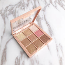 Load image into Gallery viewer, VVHUDA Eyeshadow Palette Makeup Cosmetics Diamond Glitter Metallic 9 Color Nude Creamy Pigmented Professional Mini Shadow Kit