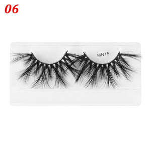 1 Pair 30mm Thick Makeup Lashes 3D Mink Hair False Eyelashes Long Wispies Fluffy Multilayers Eyelashes Cruelty-free Extension