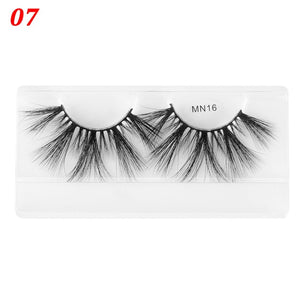 1 Pair 30mm Thick Makeup Lashes 3D Mink Hair False Eyelashes Long Wispies Fluffy Multilayers Eyelashes Cruelty-free Extension