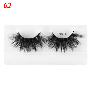 1 Pair 30mm Thick Makeup Lashes 3D Mink Hair False Eyelashes Long Wispies Fluffy Multilayers Eyelashes Cruelty-free Extension