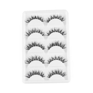 10 Pairs 3D Faux Mink Hair False Eyelashes Fluffy Wispy Multilayer Flutter Eyelash Faux Mink Eye Lashes Extension Makeup Tools