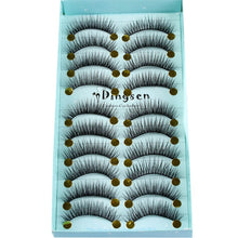 Load image into Gallery viewer, 10 Pairs 3D Faux Mink Hair False Eyelashes Fluffy Wispy Multilayer Flutter Eyelash Faux Mink Eye Lashes Extension Makeup Tools