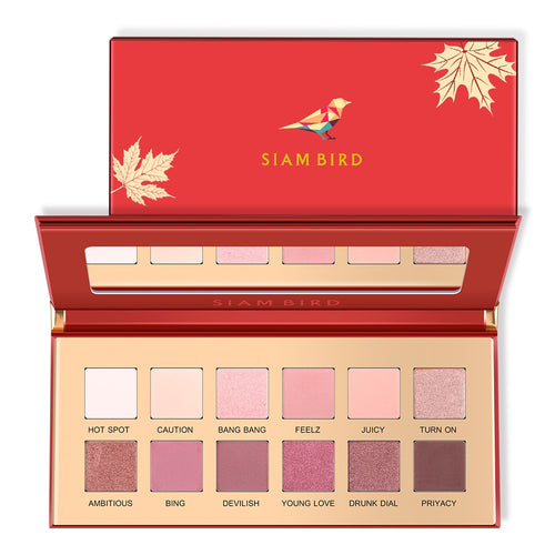 12 Color Eyeshadow Pallete Waterproof Eyeshadow Makeup Tool Flame Cherry pallete maquillage paleta de sombra