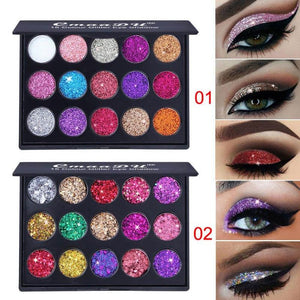 15 Color Glitter Eye Shadow Pallete Pigment Professional Eye Makeup Palette Long-lasting Make Up Eyeshadow Palette Maquillage