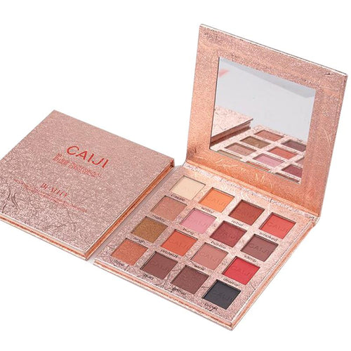 16 Color Eyeshadow Pallete Colorful Gold Foil Pearlescent Mate Makeup Pallete With Mini Travel Beauty Brush