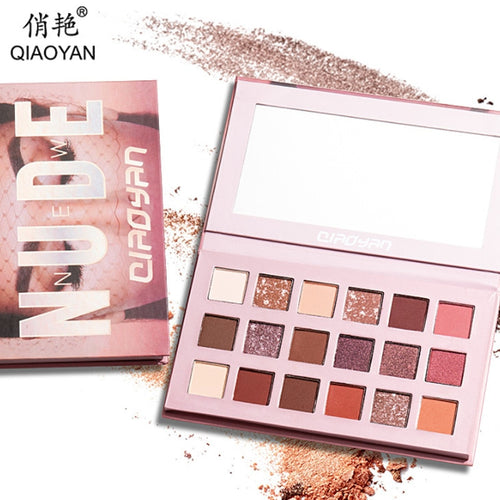 18 Color Nude Shining Eyeshadow Pearlescent Makeup Glitter Pigment Smoky Eye Shadow Pallete Waterproof Cosmetics