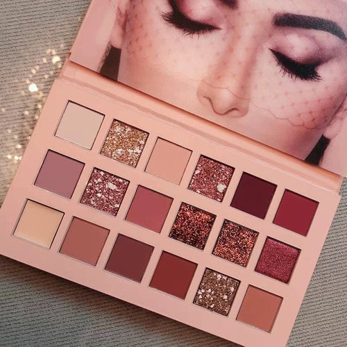 18 Color Nude Shining eyeshadow Pearlescent Makeup Glitter Pigment  Eye Shadow Pallete Waterproof Cosmetics eye shadow tray