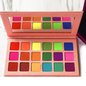 18 Colors Neon Obsessions Eyeshadow Palette Matte Glitter Eye shadow Makeup Pallete Festival Eye Makeup Nude Pigment Powder