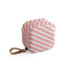 1pc Travel Mini Solid Stripe Toiletry Flamingo Cosmetic Bag Make up Storage Bag Organizer Cactus Cosmetic Case Beauty Makeup Bag