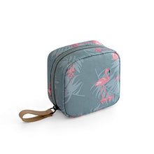 Load image into Gallery viewer, 1pc Travel Mini Solid Stripe Toiletry Flamingo Cosmetic Bag Make up Storage Bag Organizer Cactus Cosmetic Case Beauty Makeup Bag