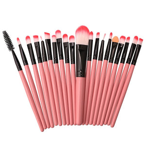 20 pcs Makeup Brush Set fond de teint Eyebrow Foundation Powder Concealer Blusher Makeup Brushes set Professional Tools 2019