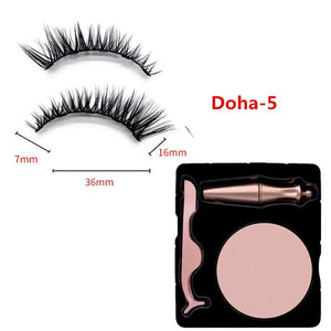 2019 New Magnetic Liquid Eyeliner & Magnetic False Eyelashes & Tweezer Set Waterproof Long Lasting Eyeliner False Eyelashes