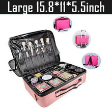 Load image into Gallery viewer, 2019 New Professional Toiletry Bag Cosmetic Bag Organizer Women Travel Make Up Cases Big Capacity Cosmetics Suitcases For Makeup