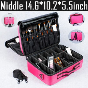 2019 New Professional Toiletry Bag Cosmetic Bag Organizer Women Travel Make Up Cases Big Capacity Cosmetics Suitcases For Makeup