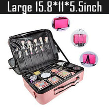 Load image into Gallery viewer, 2019 New Professional Toiletry Bag Cosmetic Bag Organizer Women Travel Make Up Cases Big Capacity Cosmetics Suitcases For Makeup