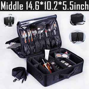 2019 New Professional Toiletry Bag Cosmetic Bag Organizer Women Travel Make Up Cases Big Capacity Cosmetics Suitcases For Makeup