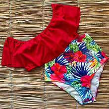 Load image into Gallery viewer, 2019 New Sexy High Waist Bikini Swimwear Women Swimsuit Off Shoulder Bathing Suit Biquini Ruffle Brazilian Bikini Set Beachwear