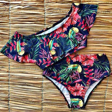 Load image into Gallery viewer, 2019 New Sexy High Waist Bikini Swimwear Women Swimsuit Off Shoulder Bathing Suit Biquini Ruffle Brazilian Bikini Set Beachwear