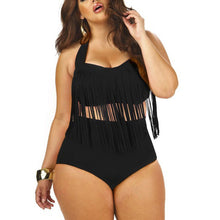 Load image into Gallery viewer, 2019 Summer Bikini Set Women Tassel Sexy Halter Top Push Up Bikini Large Size Swimwear Plus Size 3XL Beach biquini Bathing Suit