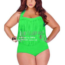 Load image into Gallery viewer, 2019 Summer Bikini Set Women Tassel Sexy Halter Top Push Up Bikini Large Size Swimwear Plus Size 3XL Beach biquini Bathing Suit