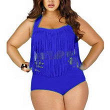 Load image into Gallery viewer, 2019 Summer Bikini Set Women Tassel Sexy Halter Top Push Up Bikini Large Size Swimwear Plus Size 3XL Beach biquini Bathing Suit