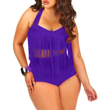 Load image into Gallery viewer, 2019 Summer Bikini Set Women Tassel Sexy Halter Top Push Up Bikini Large Size Swimwear Plus Size 3XL Beach biquini Bathing Suit