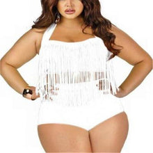 Load image into Gallery viewer, 2019 Summer Bikini Set Women Tassel Sexy Halter Top Push Up Bikini Large Size Swimwear Plus Size 3XL Beach biquini Bathing Suit
