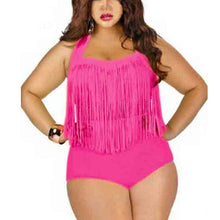 Load image into Gallery viewer, 2019 Summer Bikini Set Women Tassel Sexy Halter Top Push Up Bikini Large Size Swimwear Plus Size 3XL Beach biquini Bathing Suit