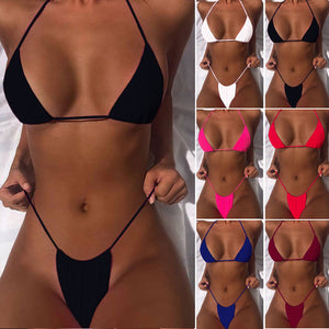 2pcs Sexy Women Summer Swimwear Bikini Set Bra Triangle Suit Swimsuit Bathing Suit Swimming Suit