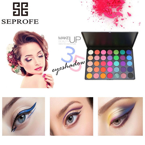 35 Color Shimmer Eye Shadow Palette Silky Powder Makeup Nature Smoky Warm Matte Eyeshadow pallete Glitter Make Up Set Beauty 35E