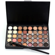 Load image into Gallery viewer, 40 Color Portable Matte Eye Makeup Eyeshadow Pallete Glitter Powder Primer  Luminous Eye Shadow Earth Shadow Brush Set