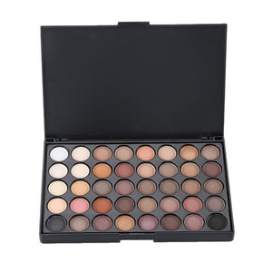 40 Color Portable Matte Eye Makeup Eyeshadow Pallete Glitter Powder Primer  Luminous Eye Shadow Earth Shadow Brush Set