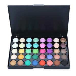 40 Color Portable Matte Eye Makeup Eyeshadow Pallete Glitter Powder Primer  Luminous Eye Shadow Earth Shadow Brush Set