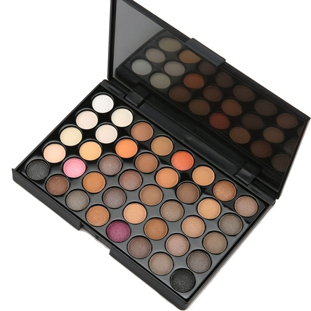 40 colors Eyeshadow Pallete Matte Make Up Earth Palette Glitter Waterproof Lasting loose nude Powder Eye Shadow Makeup Pigmented