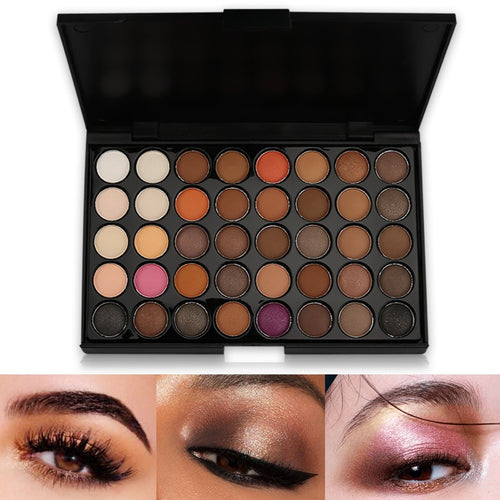 40 colors Eyeshadow Pallete Matte Make Up Earth Palette Glitter Waterproof Lasting loose nude Powder Eye Shadow Makeup Pigmented
