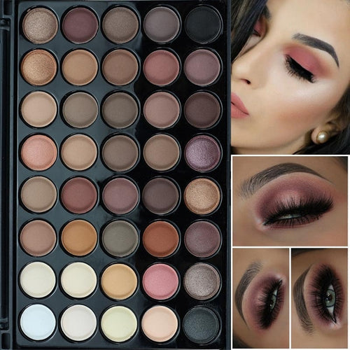 40Color Eye Shadow Palette Makeup Matte Black Brown Smoke Nude Pigment Long-lasting Waterproof Make Up Shimmer Eyeshadow Pallete