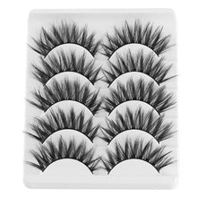 Load image into Gallery viewer, 5 Pairs 2 Styles 3D Faux Mink Hair Soft False Eyelashes Fluffy Wispy Thick Lashes Handmade Soft Eye Makeup Extension Tools