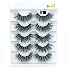 Load image into Gallery viewer, 5 Pairs 2 Styles 3D Faux Mink Hair Soft False Eyelashes Fluffy Wispy Thick Lashes Handmade Soft Eye Makeup Extension Tools