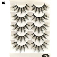 Load image into Gallery viewer, 5 Pairs 2 Styles 3D Faux Mink Hair Soft False Eyelashes Fluffy Wispy Thick Lashes Handmade Soft Eye Makeup Extension Tools