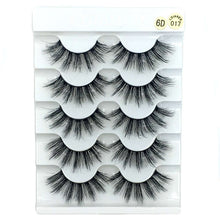 Load image into Gallery viewer, 5 Pairs 2 Styles 3D Faux Mink Hair Soft False Eyelashes Fluffy Wispy Thick Lashes Handmade Soft Eye Makeup Extension Tools